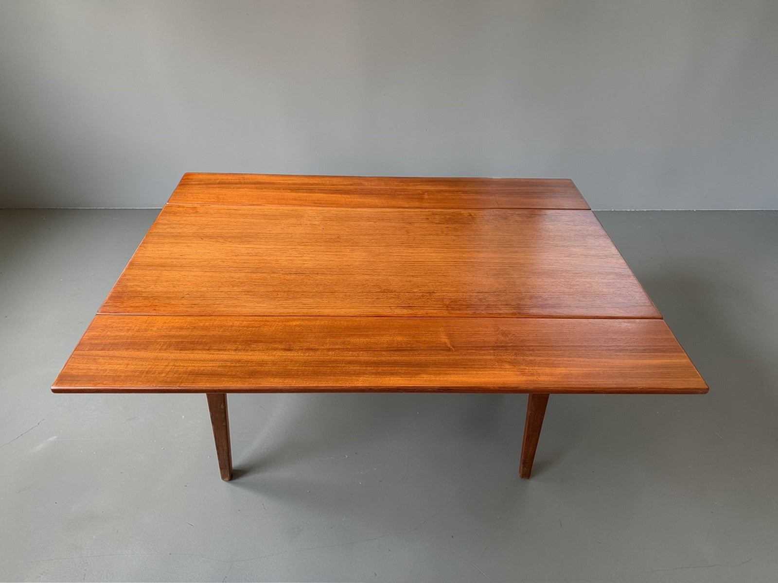 Kai Kristiansen for Trioh: 1960s Danish Teak 'Elevator' Metamorphic Dining Table