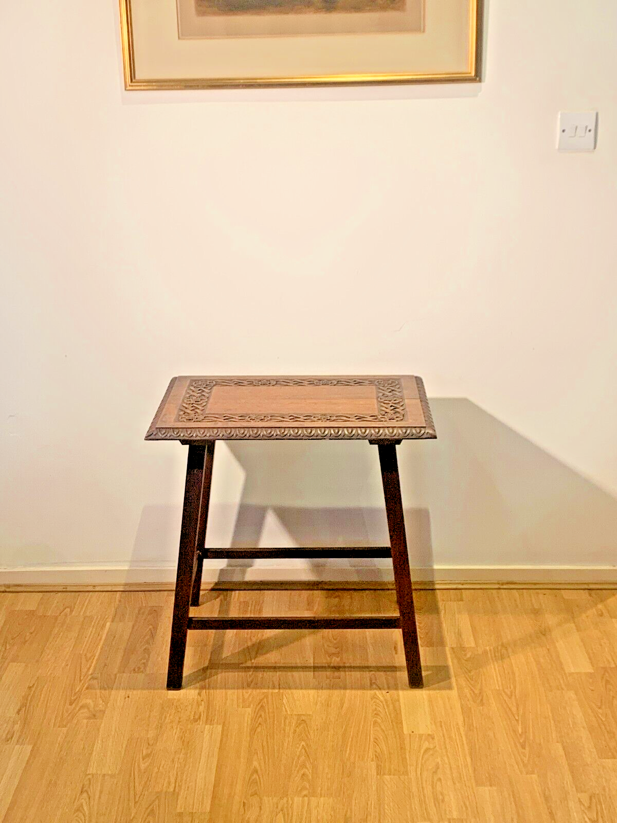Charming Victorian Oak Occasional Table with Exquisite Celtic-Inspired Carvings