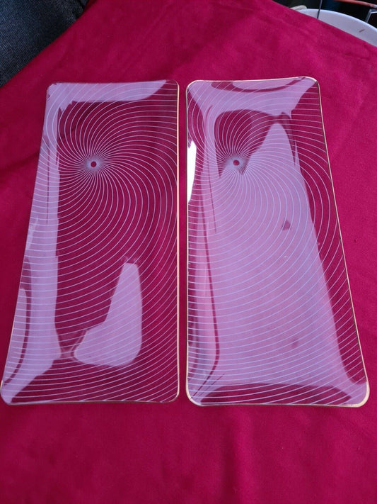 ''Chance Brothers' Swirl Pattern Glass Serving Plates