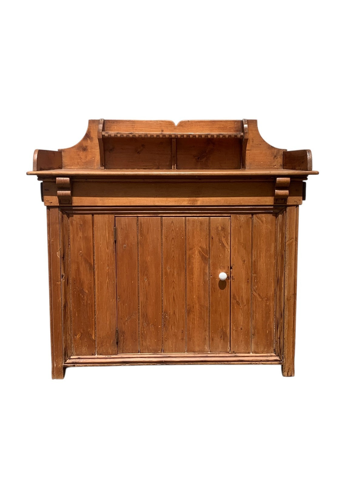 Antique Victorian Stripped Pine Chiffonier Sideboard Cupboard  c.1890