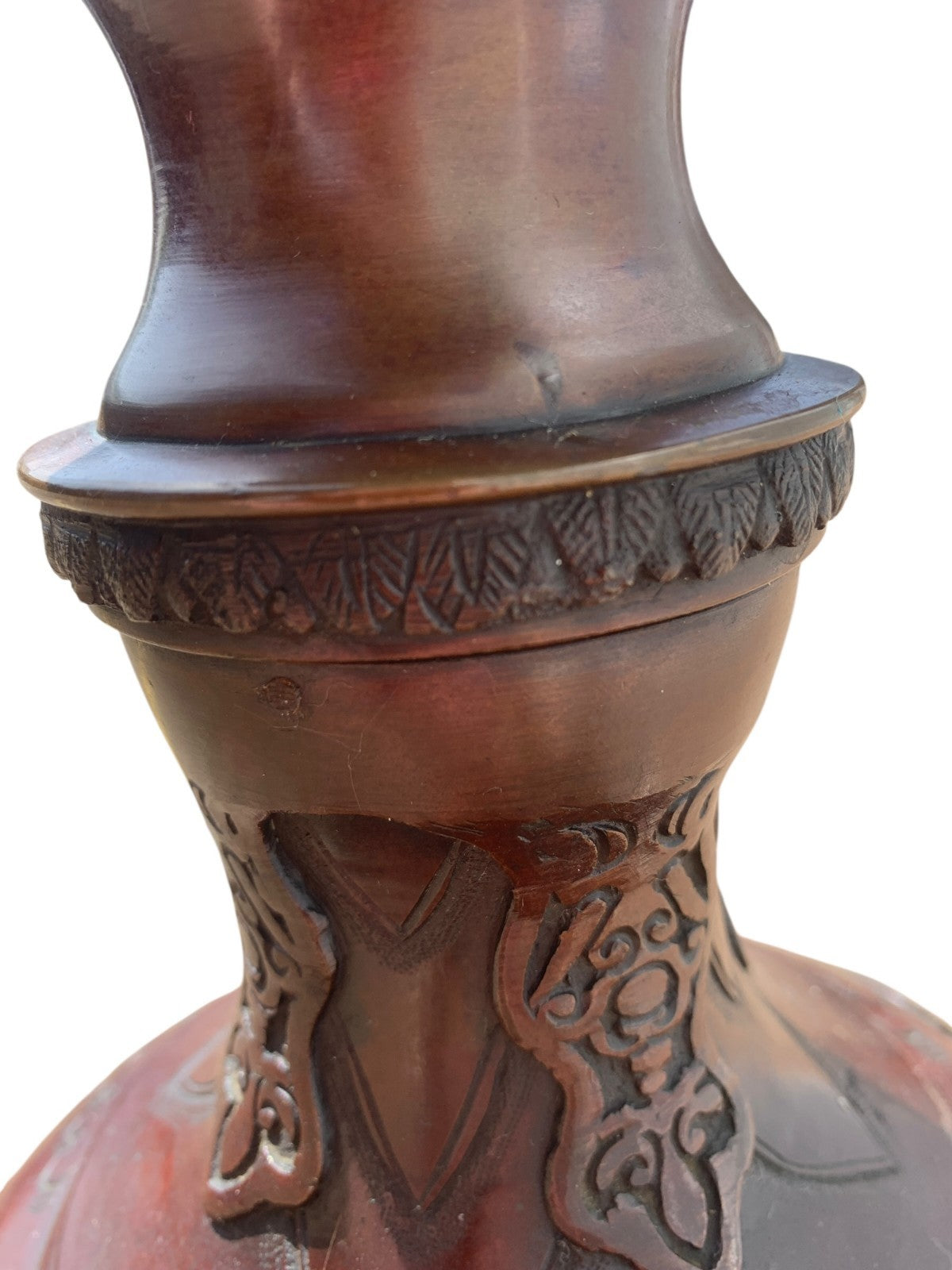 Antique Japanese Meiji Bronze Floor Lamp Base Oriental Dragon Turtle Light c1890