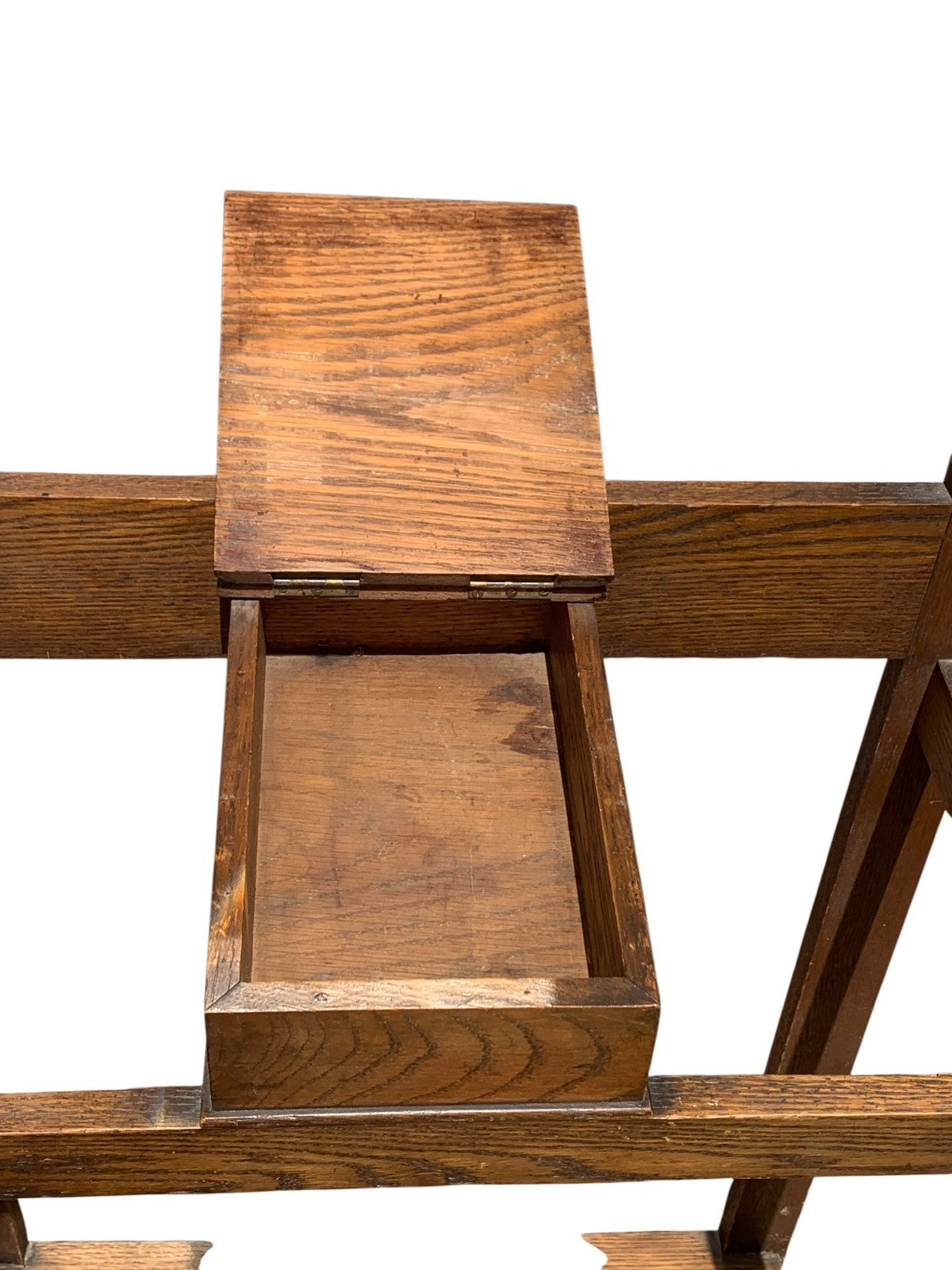Antique Arts & Crafts Tall Oak Hall Stand Edwardian Umbrella Coat Rack  c.1900
