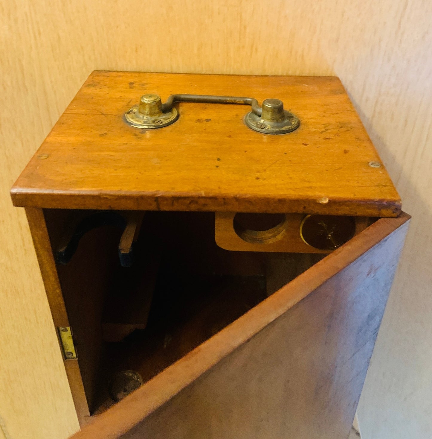 Antique Victorian Brass Bar-Limb Microscope by A. Franks Ltd, Manchester c. 1880