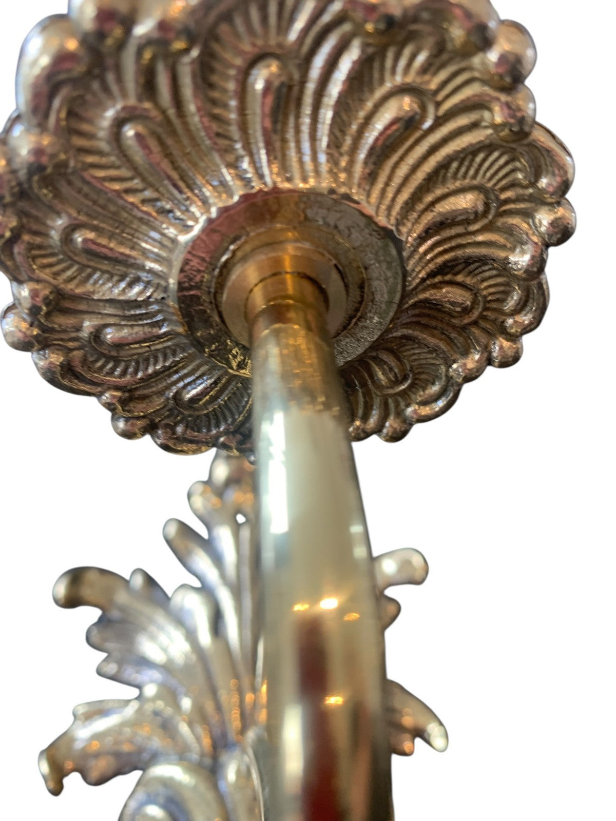 Pair of Compact French Style Solid Brass ‘Dauphine’ Single Wall Lights by Impex