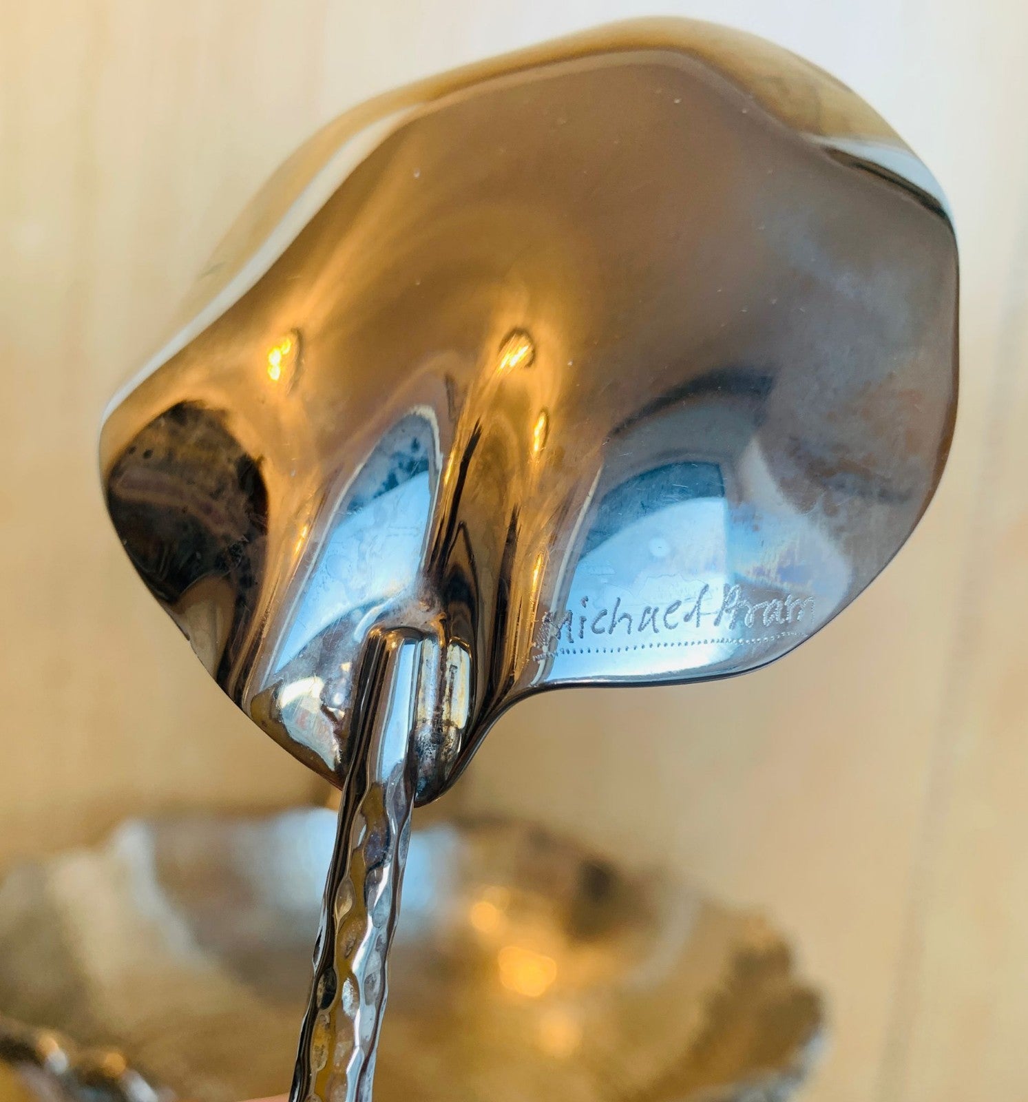 Rare Early Vintage Michael Aram Signed Serving Bowl & Servers Set  1989- 1995