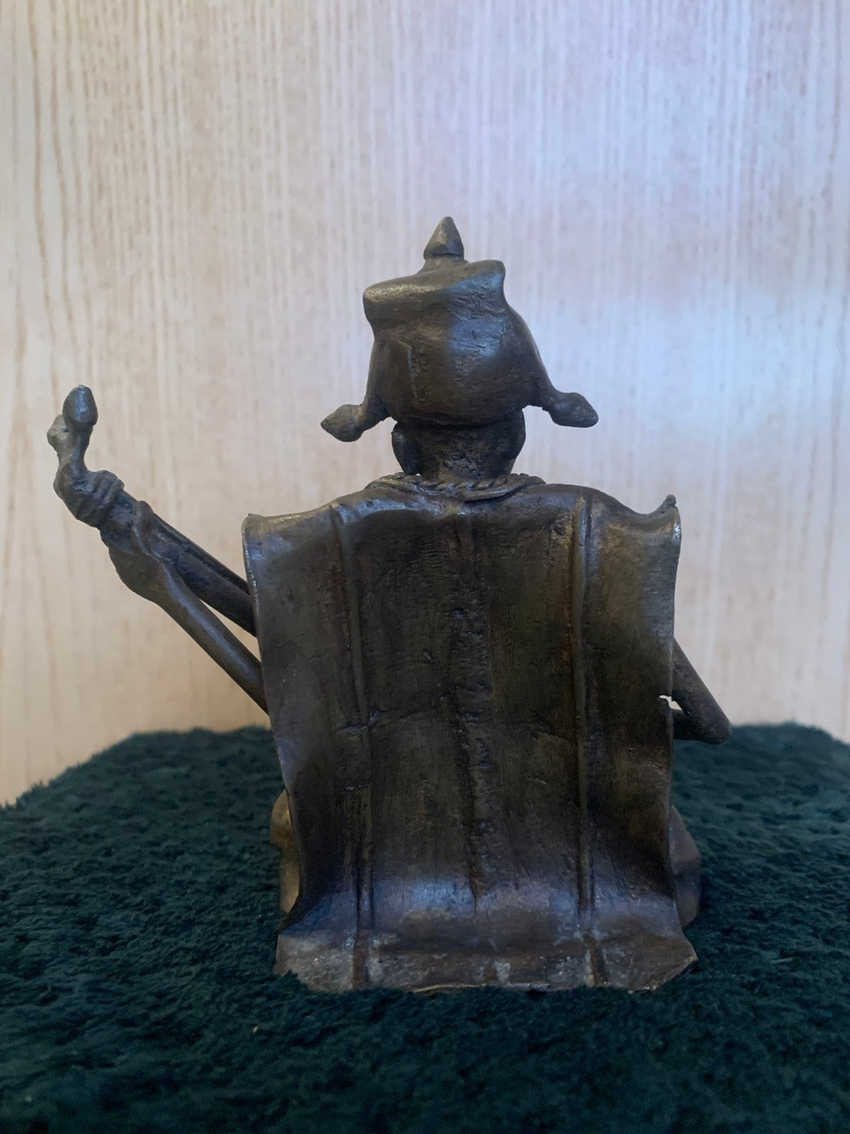 Vintage West African Bronze Musician Sculpture Early-Mid 1900's