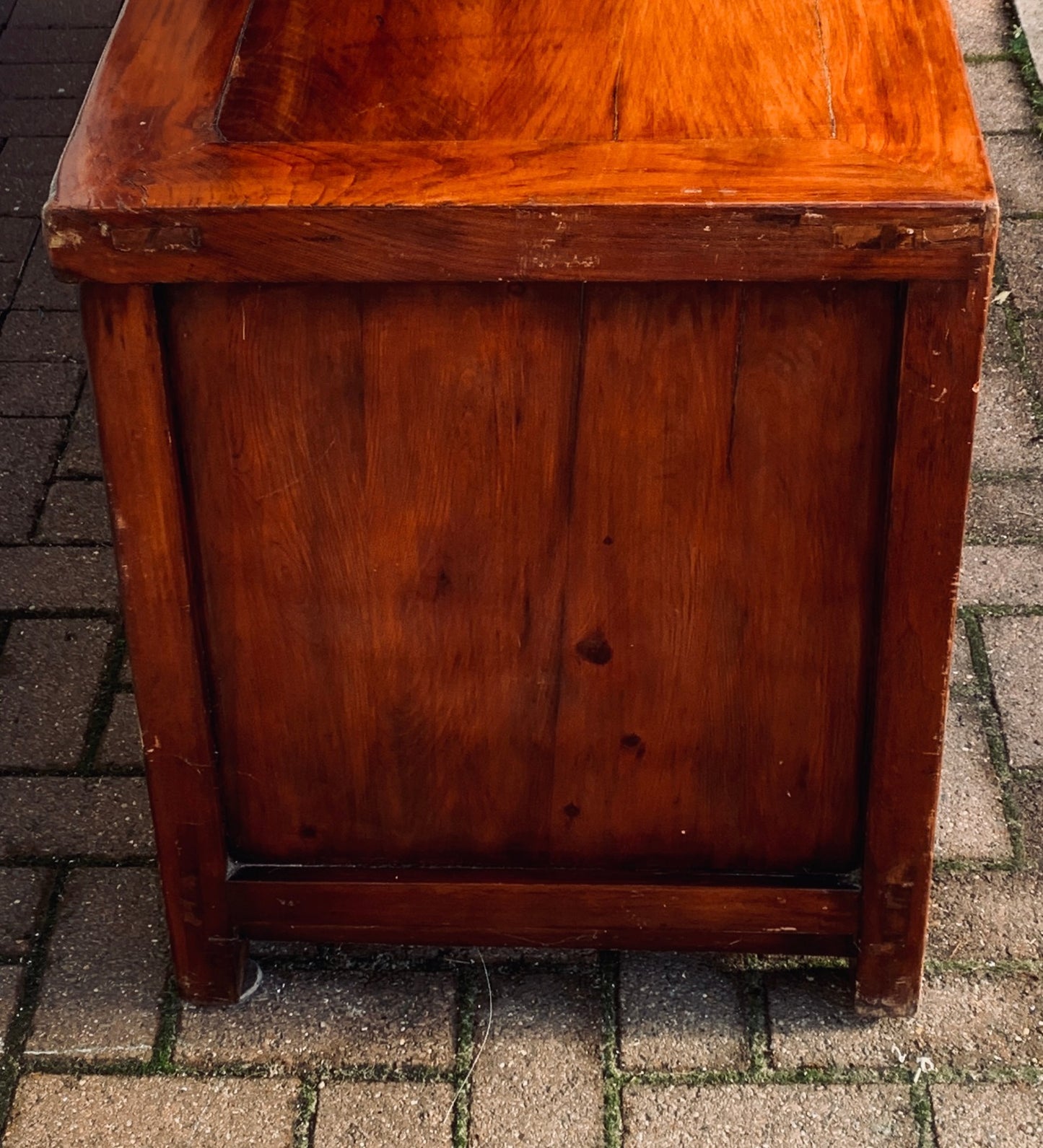 Antique Chinese Elm "Kang" Cabinet Low Long Sideboard Cupboard TV Media Console