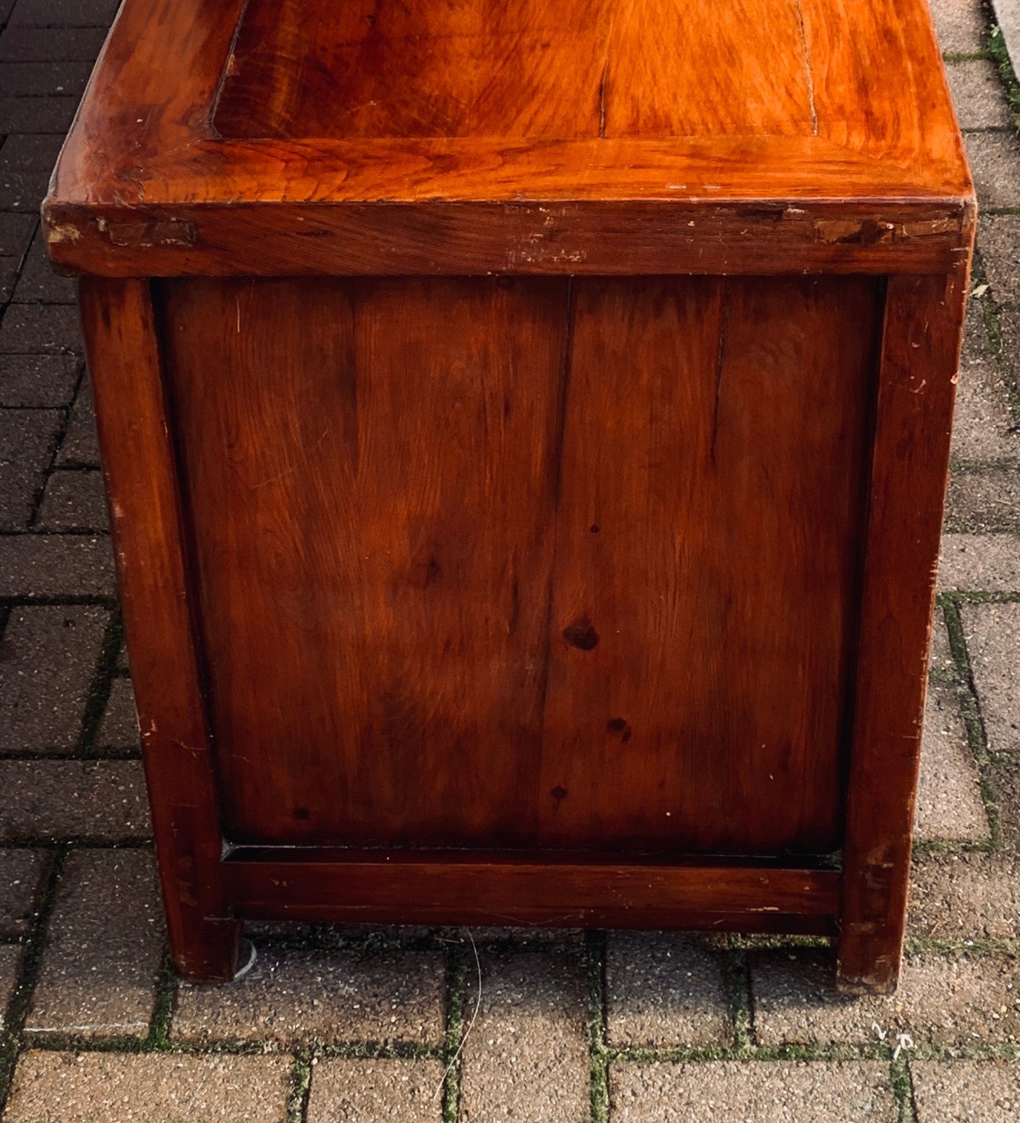 Antique Chinese Elm "Kang" Cabinet Low Long Sideboard Cupboard TV Media Console