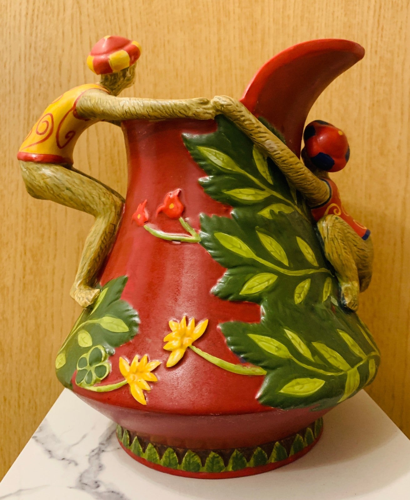 Striking Decorative Monkey Pitcher / Jug (Majolica Minton Style Tribute)