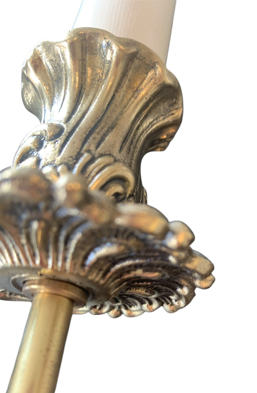 Pair of Impex Lighting ‘Dauphine’ Solid Brass Twin Wall Lights – Small Leaf Desi