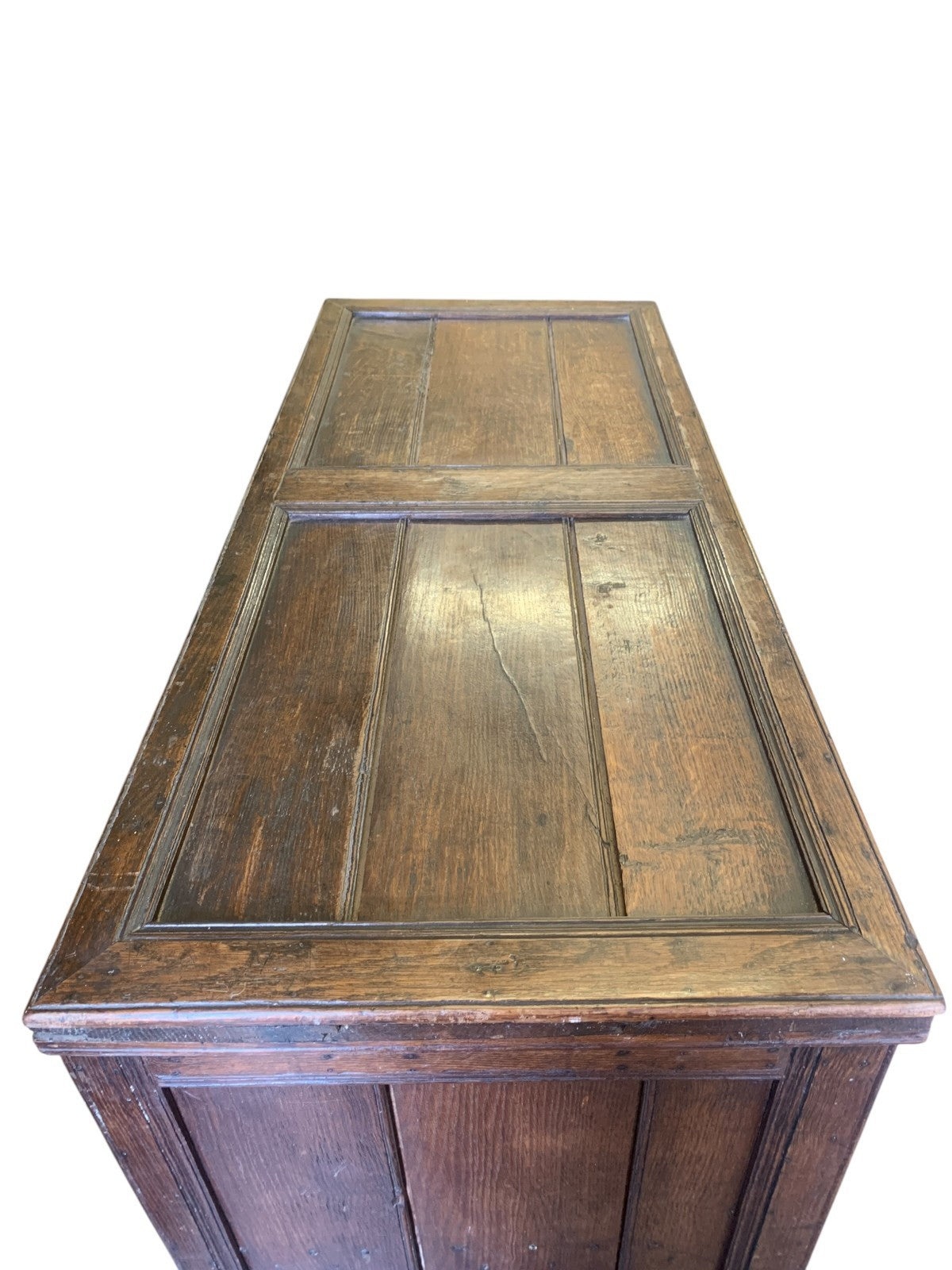 Antique Georgian Oak Mule Chest Blanket Box Drawers Coffee Table Trunk c.1800