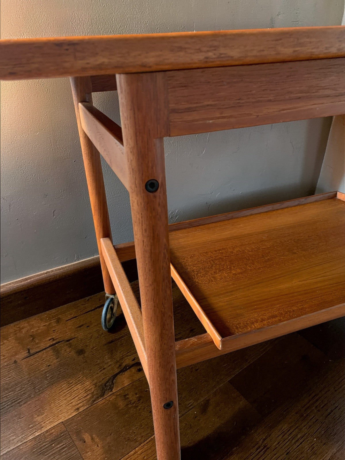 Kurt Østervig Model 112 Extendable Bar Cart, Danish Teak & Formica, Jason Mobler
