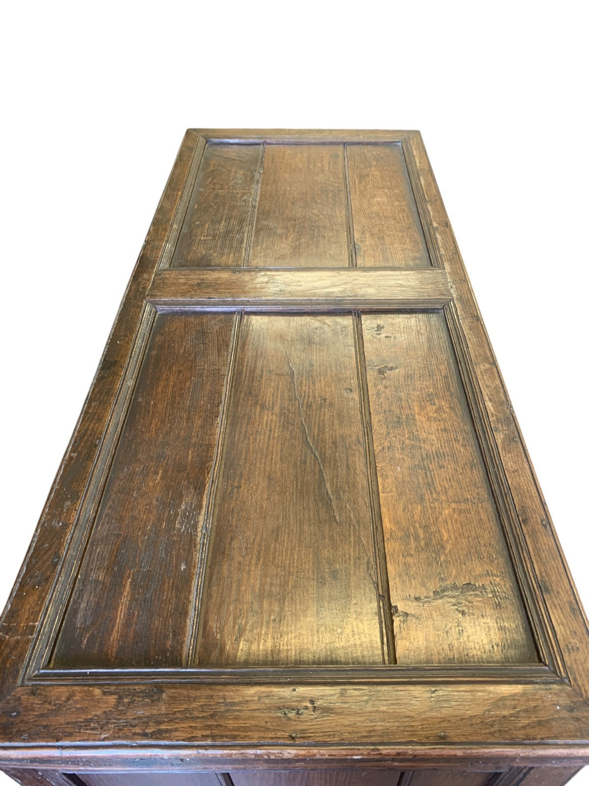 Antique Georgian Oak Mule Chest Blanket Box Drawers Coffee Table Trunk c.1800