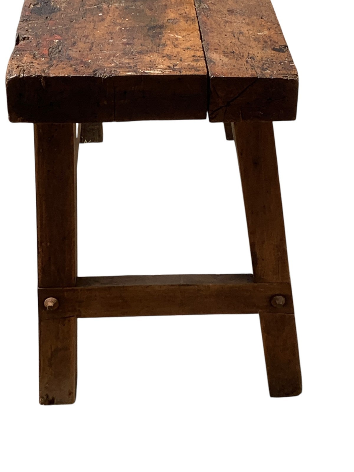 Vintage Industrial Timber Workbench Coffee Table Rustic Carpenter Bench Console