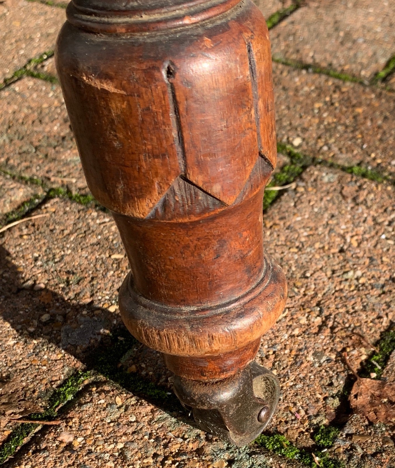 Antique Victorian Leather Library Chair on Castors c 1840's