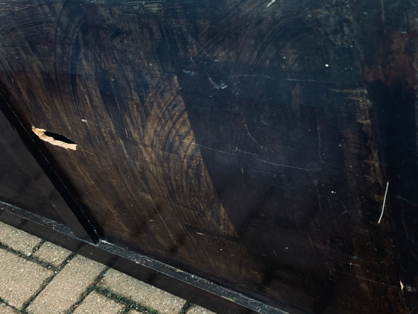 Antique Chinese Elm "Kang" Cabinet Low Long Sideboard Cupboard TV Media Console