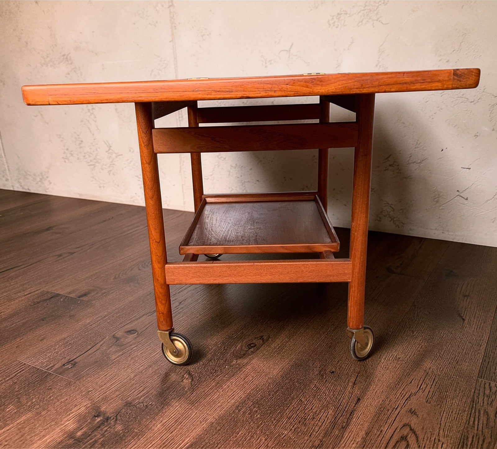 Kurt Østervig Model 112 Extendable Bar Cart, Danish Teak & Formica, Jason Mobler