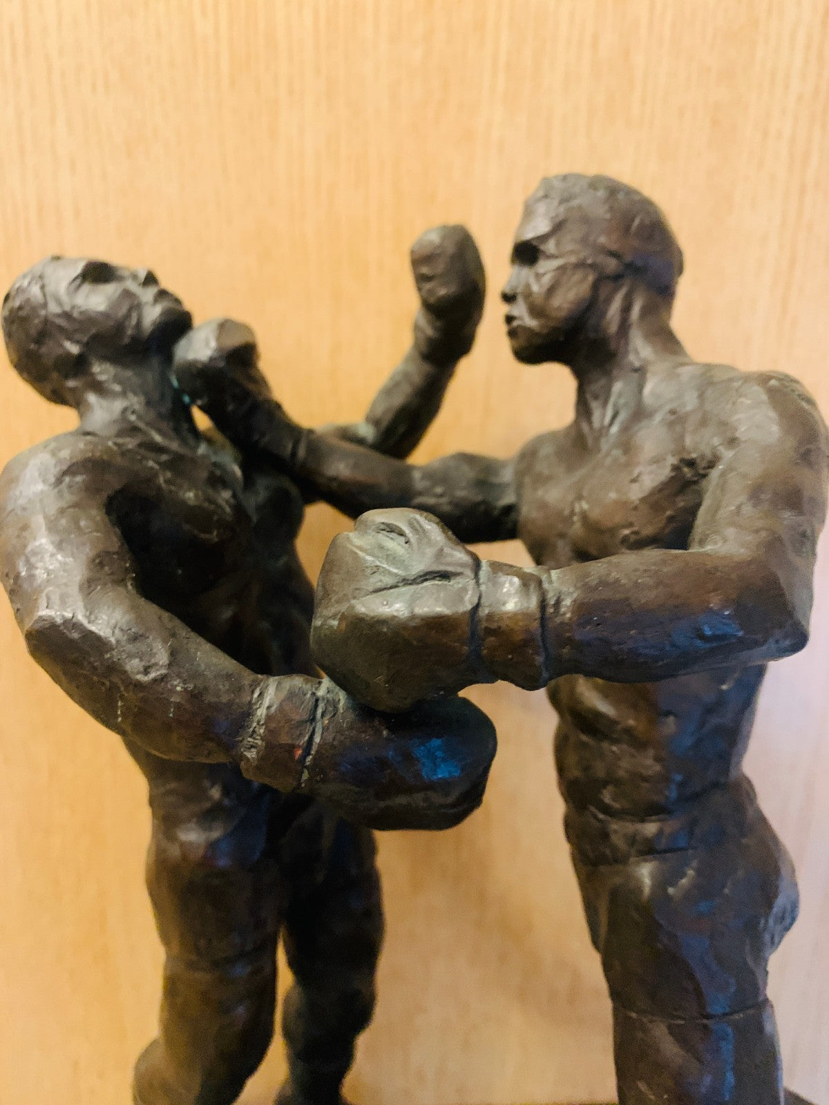 Vintage Bronze Boxing Sculpture  'Second Round' Muhammad Ali v Sonny Liston