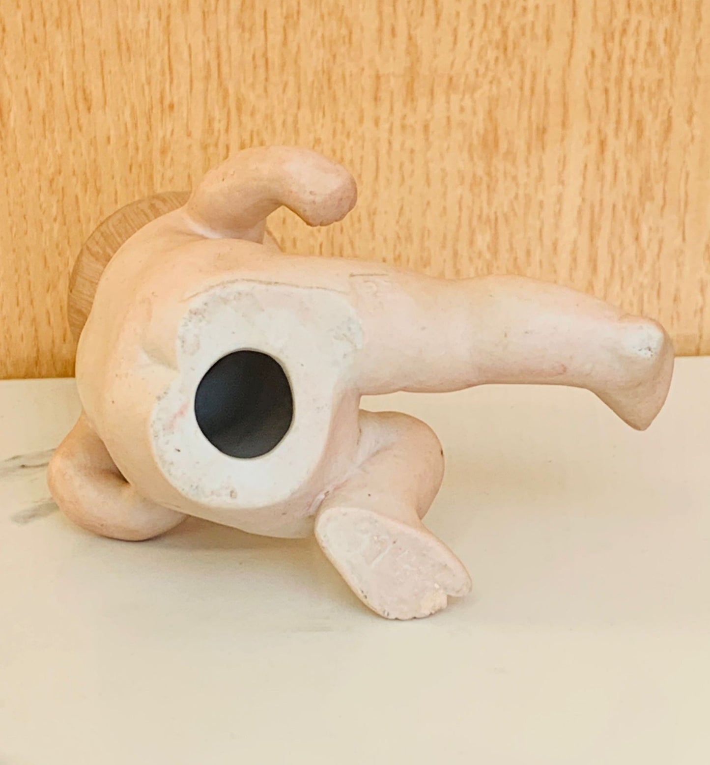 Antique 1880's  German Gebrüder Heubach Bisque Figurine Piano Baby 'Tough Guy'