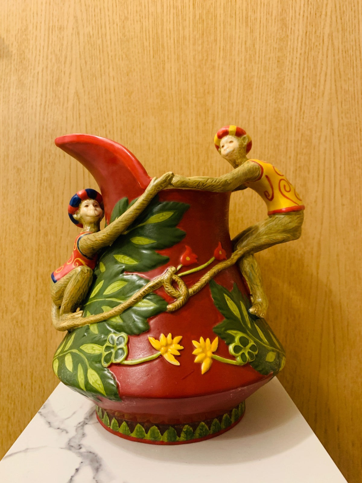 Striking Decorative Monkey Pitcher / Jug (Majolica Minton Style Tribute)