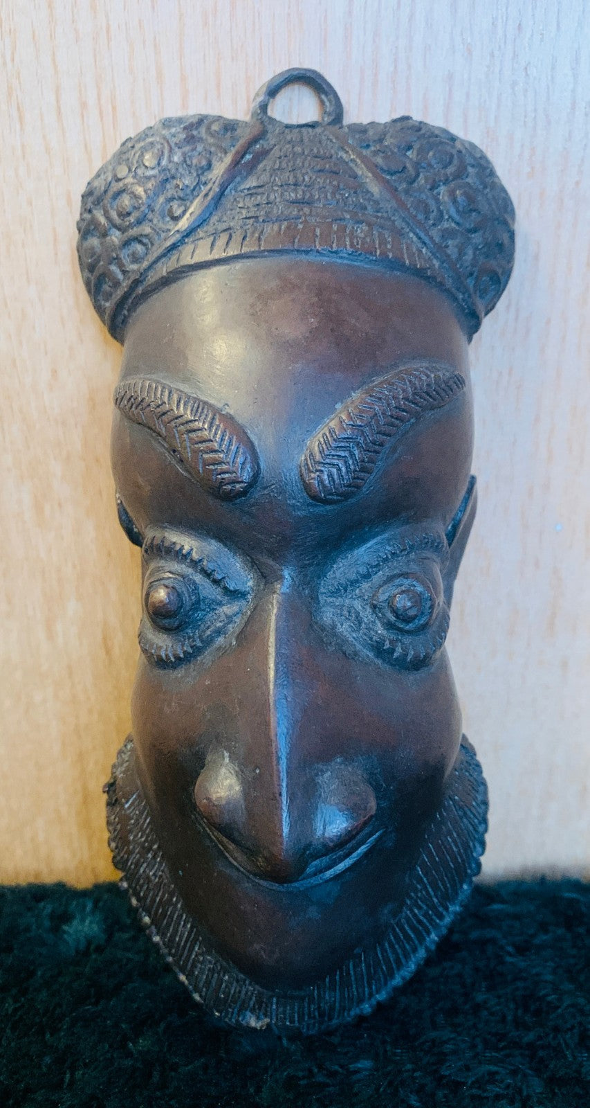 Antique / Vintage West African Bronze Ceremonia Pendant Plaque – Edo/Benin Style