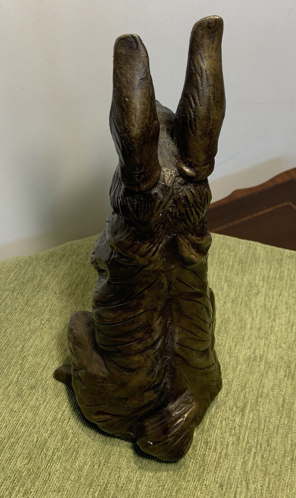 Beautiful Vintage SOLID BRONZE Large Hare Sculpture 