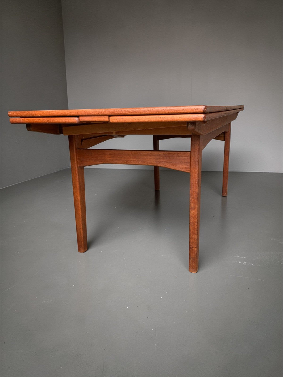 Kai Kristiansen for Trioh: 1960s Danish Teak 'Elevator' Metamorphic Dining Table