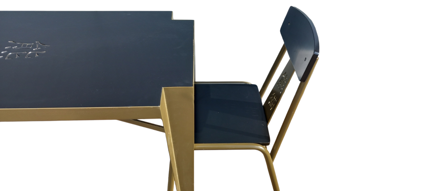 Rare CRAVT Original 'Pandasia' Prototype Table & Chairs Set for Ouwehands Zoo