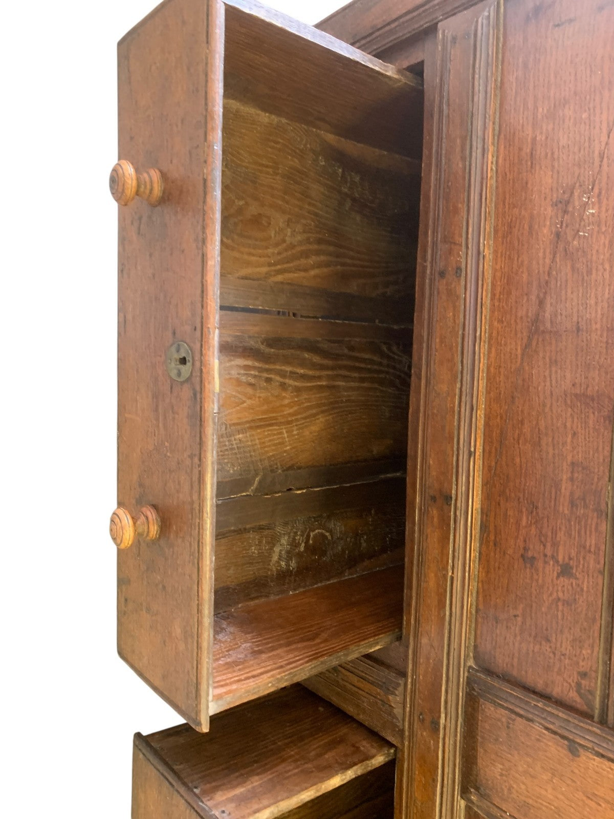 Antique Georgian Oak Mule Chest Blanket Box Drawers Coffee Table Trunk c.1800