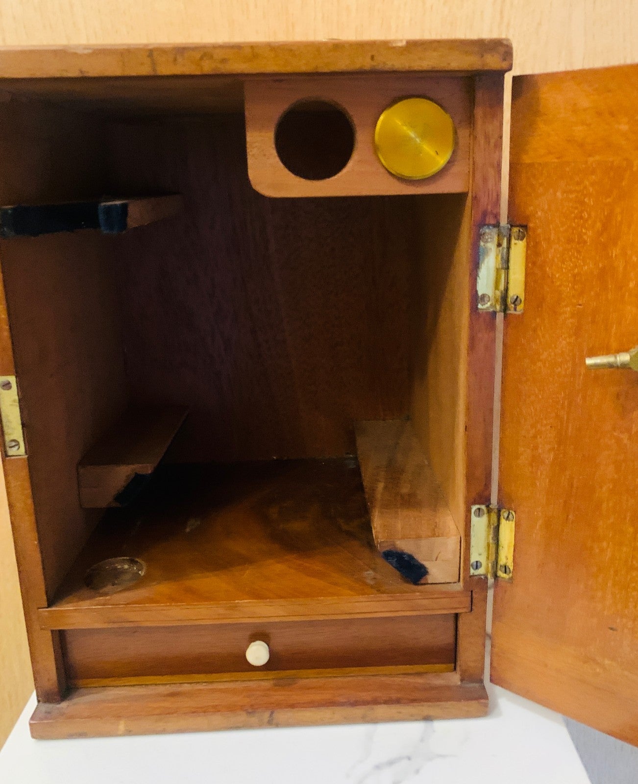 Antique Victorian Brass Bar-Limb Microscope by A. Franks Ltd, Manchester c. 1880