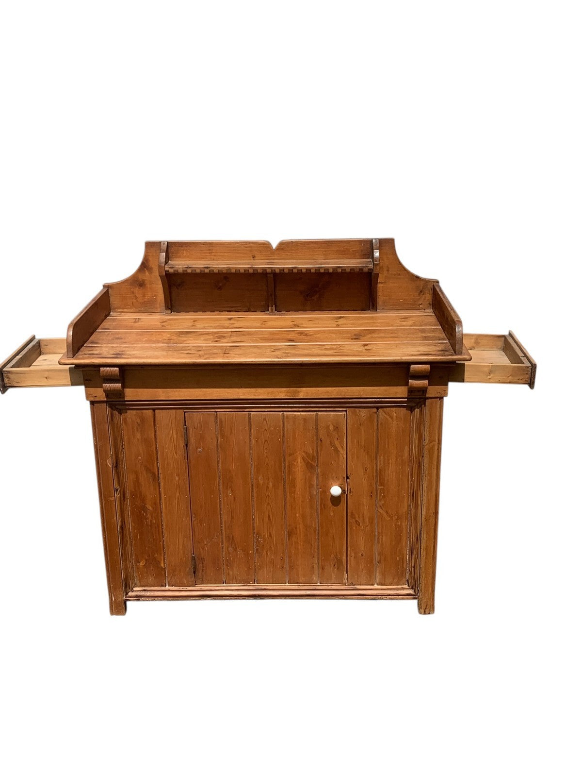 Antique Victorian Stripped Pine Chiffonier Sideboard Cupboard  c.1890