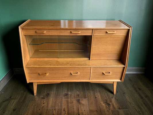 1950s G-Plan ‘Brandon’ Light Oak Cocktail Cabinet – E. Gomme Mid Century Modern