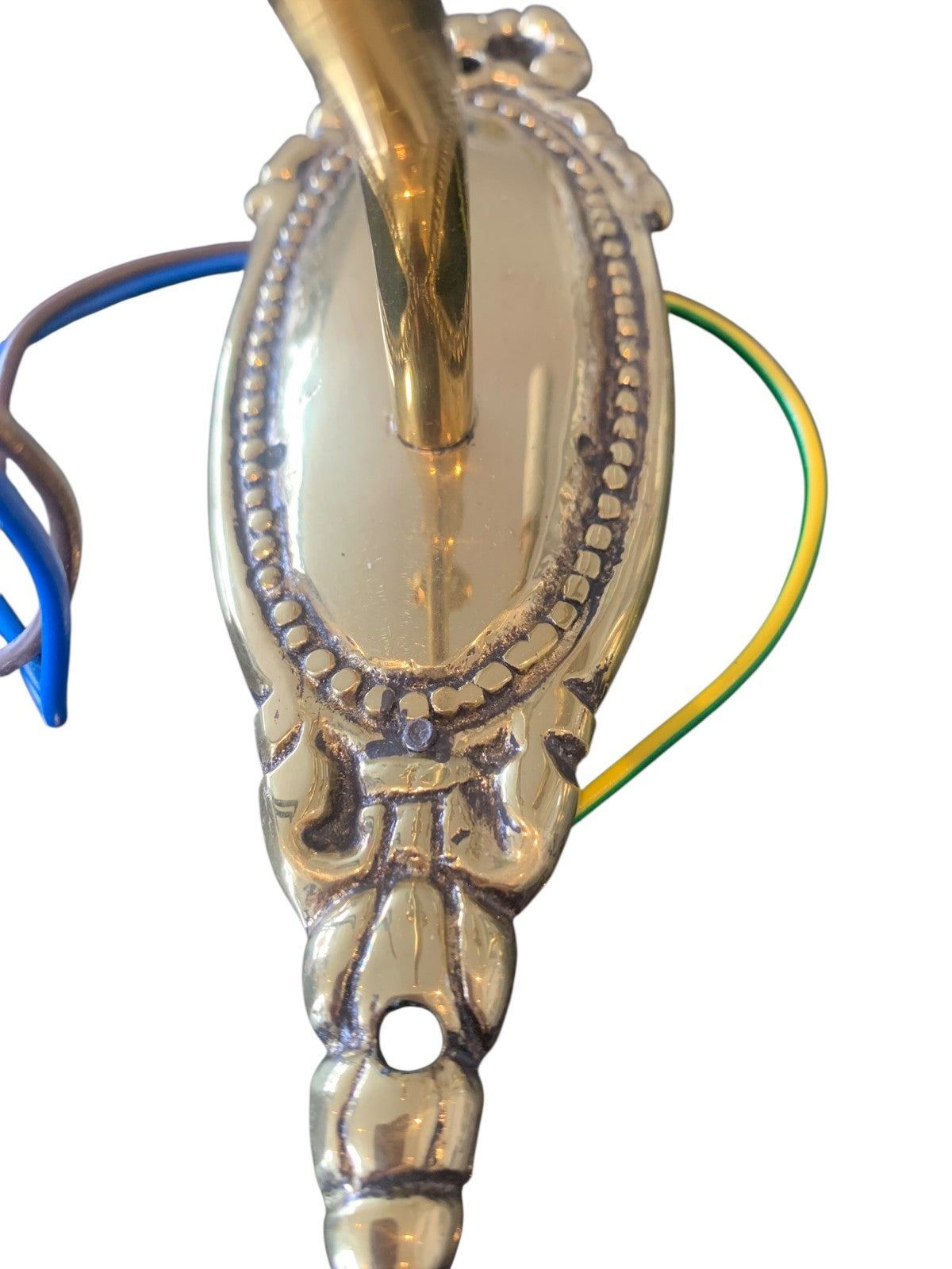 Pair of Impex Lighting ‘Georgian’ Brass Single Wall Lights – Light Bronze Finish