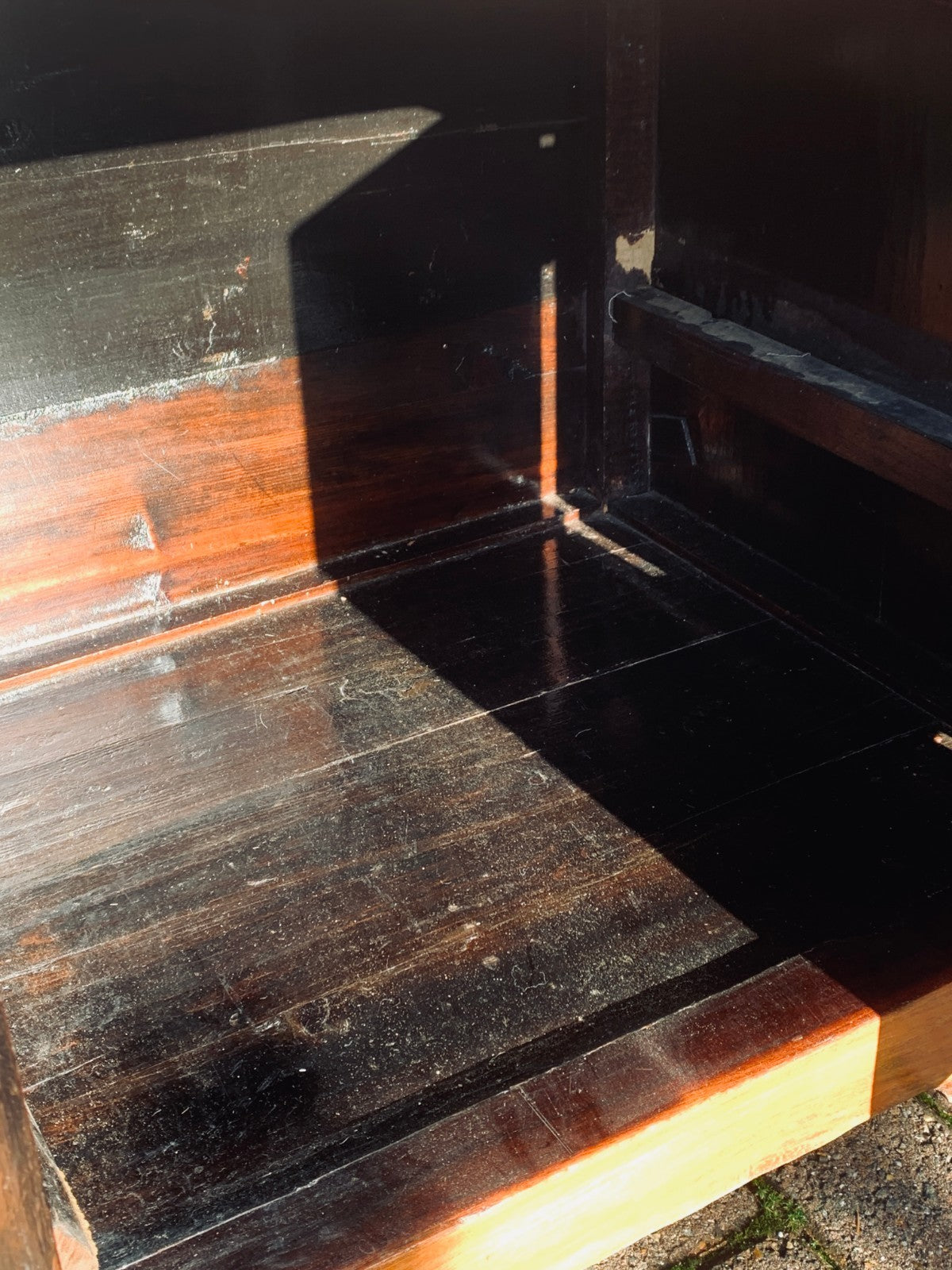 Antique Chinese Elm "Kang" Cabinet Low Long Sideboard Cupboard TV Media Console