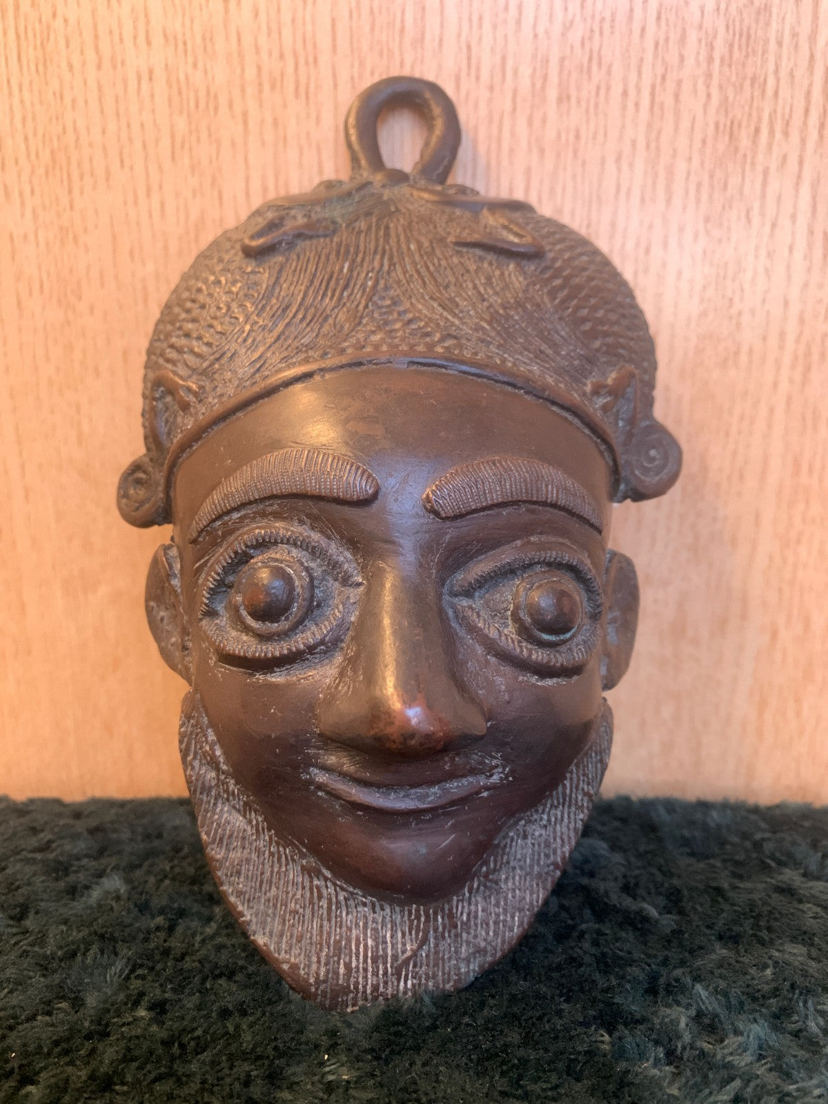 Antique / Vintage West African Bronze Ceremonia Pendant Plaque – Edo/Benin Style