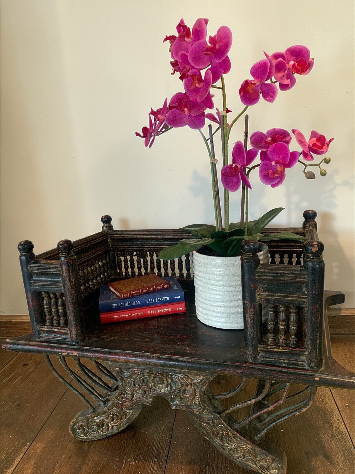 Rare 19th-Century Burmese "Single-Rider" Howdah - Carved Lacquered Elephant Seat
