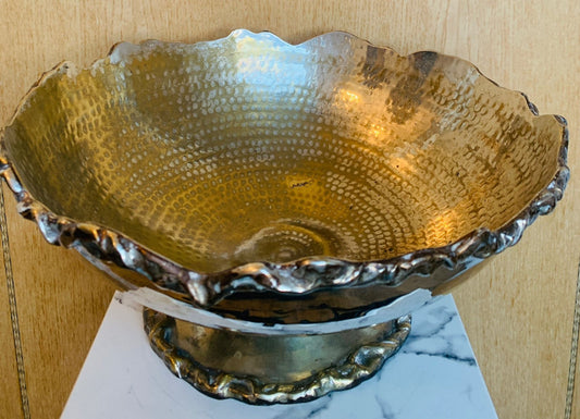 Rare Early Vintage Michael Aram Signed Serving Bowl & Servers Set  1989- 1995