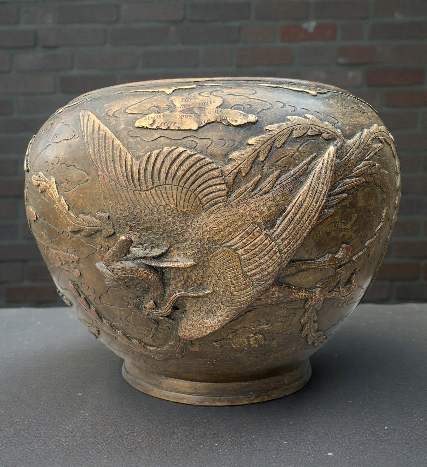 Antique Japanese Meiji Period Bronze Jardinière/Planter c1870