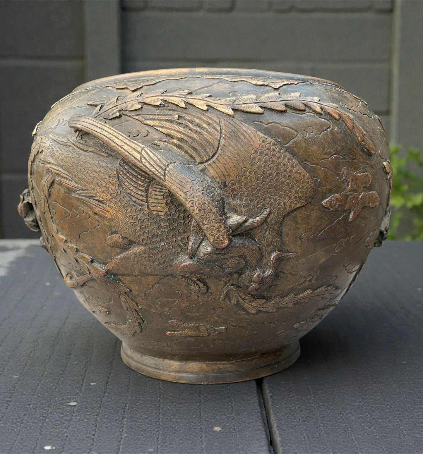 Antique Japanese Meiji Period Bronze Jardinière/Planter c1870