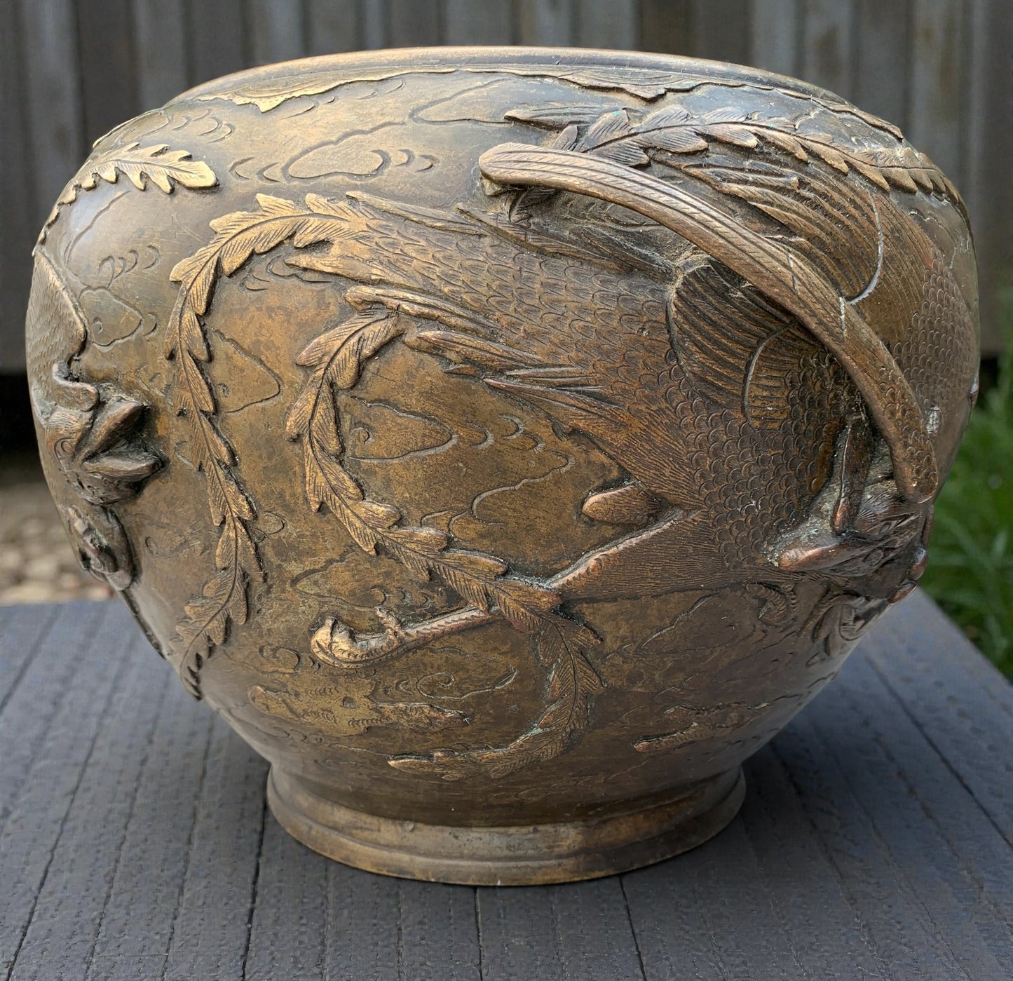Antique Japanese Meiji Period Bronze Jardinière/Planter c1870