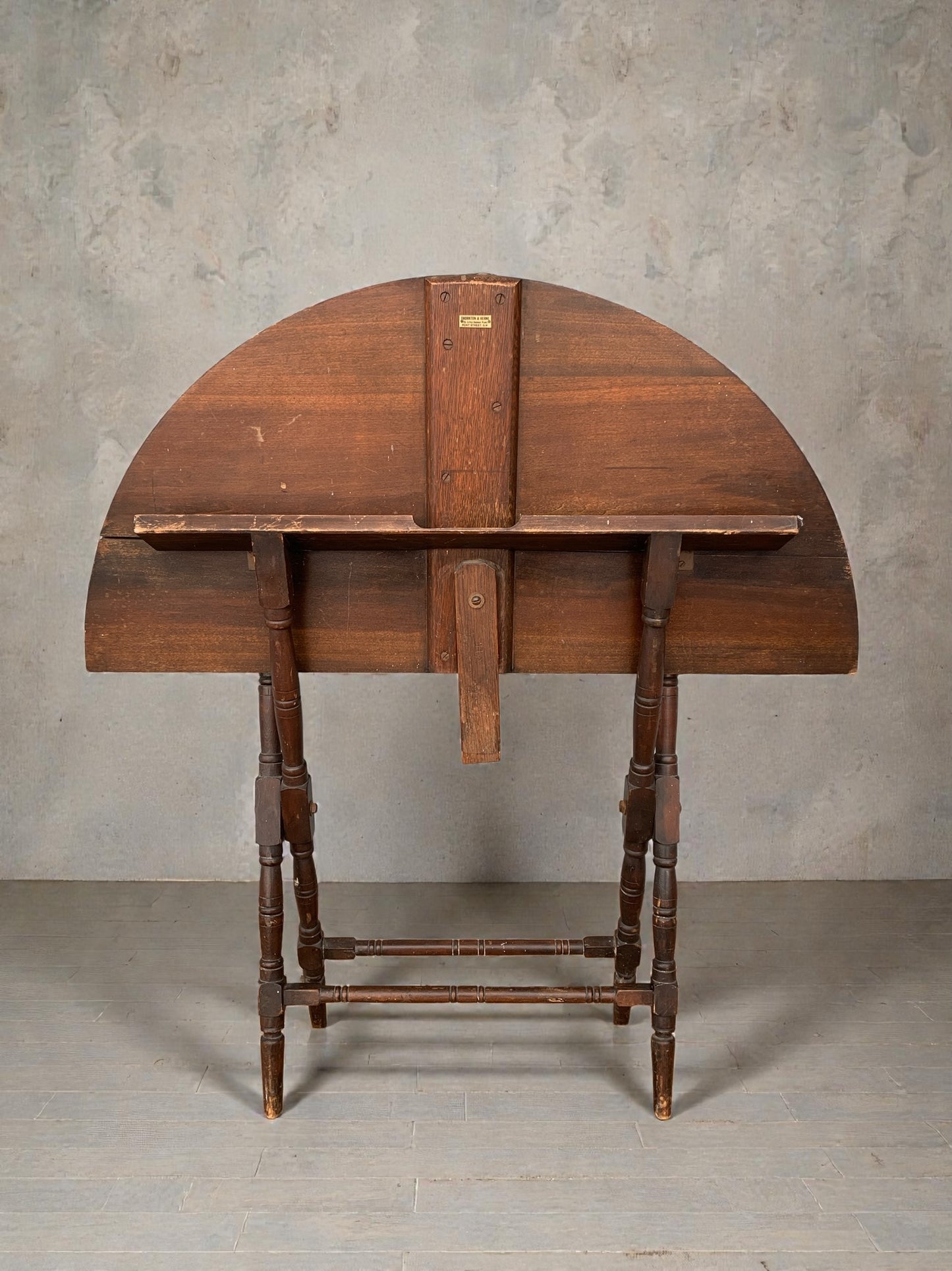 Antique Victorian Thornton & Herne London Campaign Folding Coaching Table