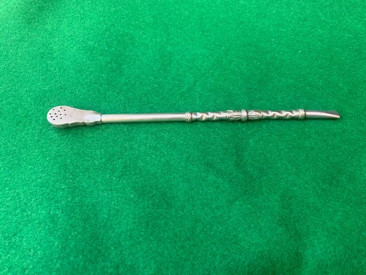 Solid Silver (800) Argentinian Bombilla -Yerba Mate Tea Straw