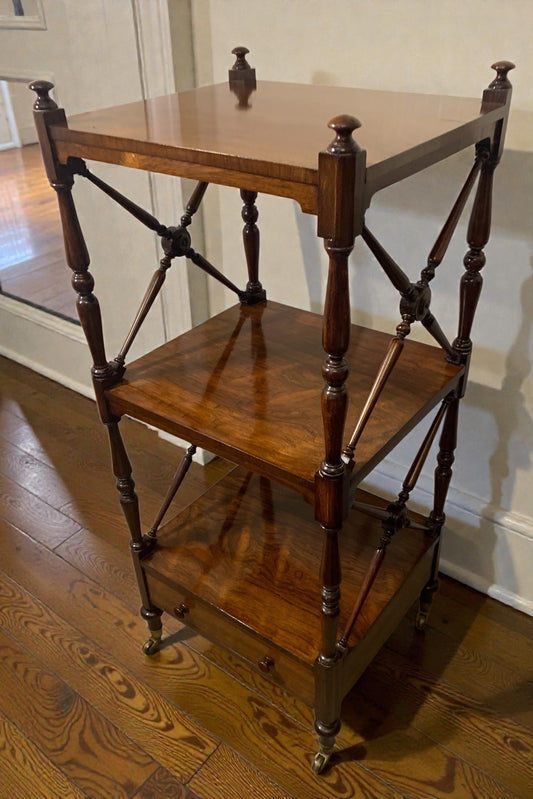 Antique Early 1800's Rosewood Whatnot / Etagere - Shelving