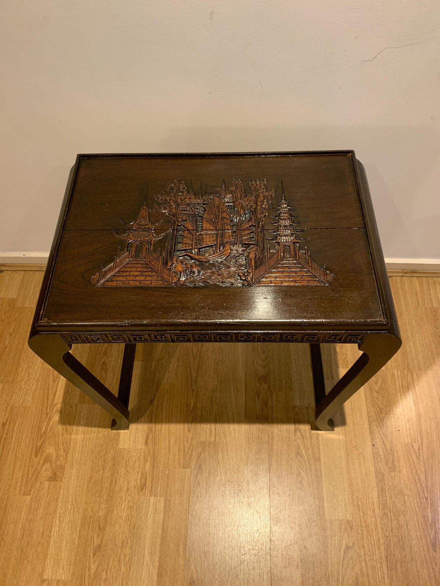Antique Chinese Carved Teak Table,  circa 1920s