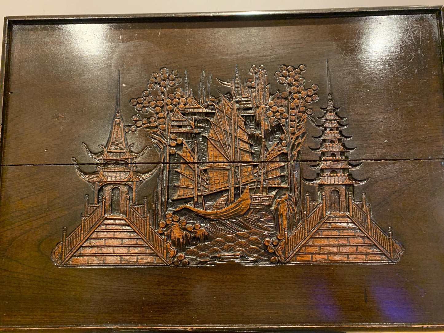 Antique Chinese Carved Teak Table,  circa 1920s