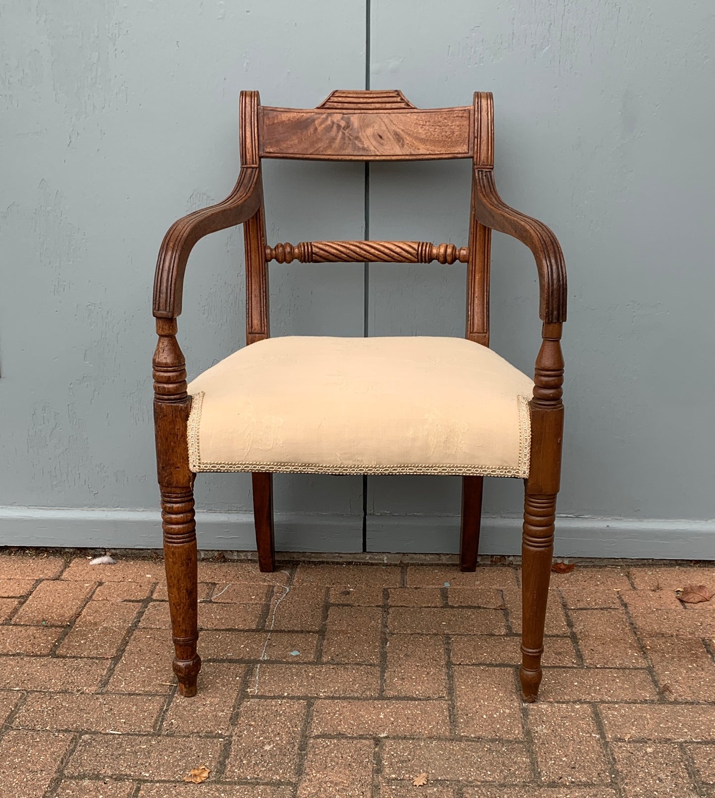 Antique Regency Period (1811-1820) Mahogany Elbow Chair