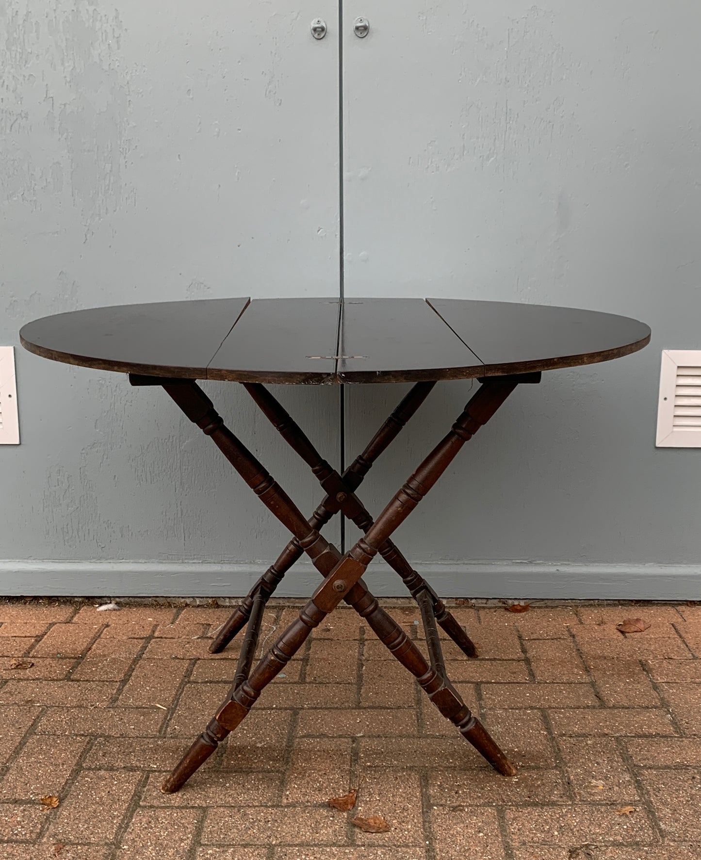 Antique Victorian Thornton & Herne London Campaign Folding Coaching Table