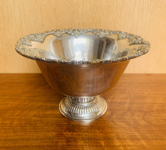 Ornate Antique Silver Plated Pedestal Centrepiece Bowl (c 1880 -1910)