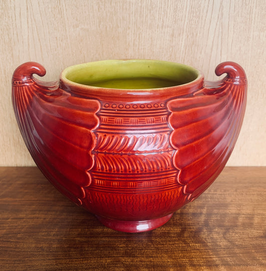 Antique Bretby Art Pottery Jardiniere by Christopher Dresser – Rare Early Production (c. mid to late 1800s)