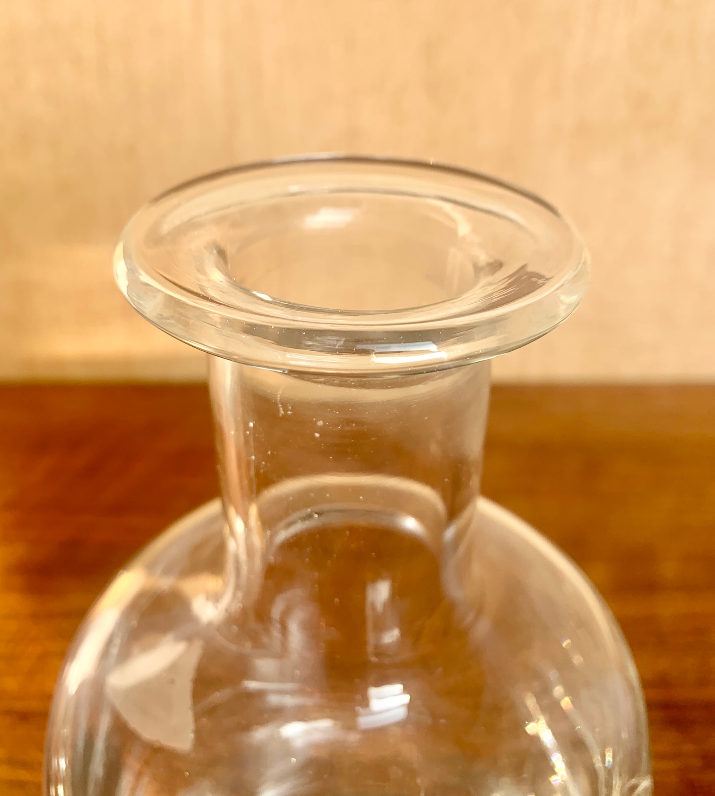 Vintage Heavy Glass Krosno Decanter Mid-Century Modern Carafe